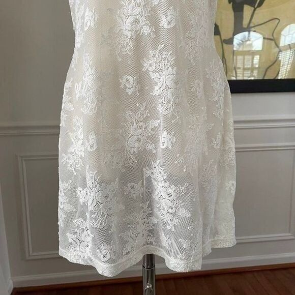 Victoria's Secret stretchy sheer lace chemise ivory Small - Picture 3 of 9